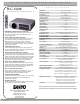 Sanyo PLC-XU36 Specification Sheet
