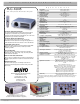 Sanyo PLC-XU45 Specification Sheet