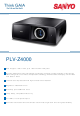 Sanyo PLV-Z4000 Specifications