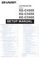 Sharp Notevision XG-C335X Setup Manual
