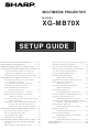 Sharp XG-MB70X Setup Manual