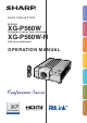 Sharp XG-P560W Operation Manual