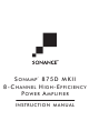Sonance SONAMP 875D MKII Instruction Manual