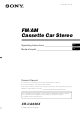 Sony XR-CA630X Operating Instructions Manual