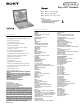 Sony VAIO PCG-F420 Specifications