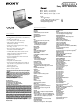 Sony VAIO PCG-F430 Specifications