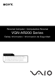 Sony VAIO VGN-AR230G Safety Information Manual
