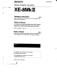Sony XE-90MKII Operating Instructions Manual