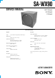 Sony SA-WX90 Service Manual
