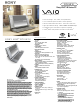 Sony VAIO PCV-W10 Specifications
