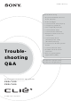 Sony CLIE PEG-TJ25 Troubleshooting Manual
