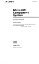 Sony CMT-CP1 Operating Instructions Manual