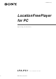 Sony LFA-PC1 Operating Instructions Manual