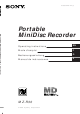 Sony MZ-R30 Operating Instructions Manual