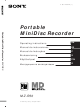 Sony MZ-R50 Operating Instructions Manual