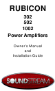 Soundstream Rubicon 1002 Owner's Manual And Installation Manual