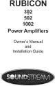Soundstream Rubicon 1002 Owner's Manual And Installation Manual