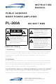 Speco PL-260A Instruction Manual