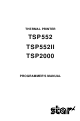 Star Micronics TSP2000 Programmer's Manual