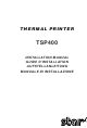 Star Micronics TSP400 Installation Manual