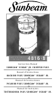 Sunbeam 4816-8 Instruction Manual