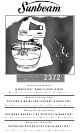 Sunbeam MIXMASTER 2372 Instruction Manual