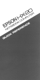 Epson HX-20 Quick Reference