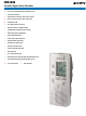Sony ICD-B25 Specification Sheet