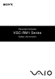 Sony VAIO VGC-RM1 Series Safety Information Manual