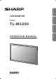 Sharp TLM5200 Operation Manual