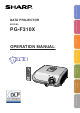 Sharp PG-F310X Operation Manual