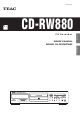 Teac CD-RW880 Owner's Manual
