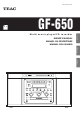 Teac GF-650 Owner's Manual