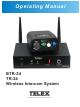 Telex BTR-24 Operating Manual