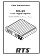 RTS SSA-424 User Instructions