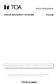 Toa VS-900MF Installation Manual