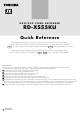 Toshiba RD-XS55 Quick Reference