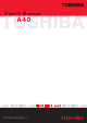Toshiba Satellite A40 User Manual