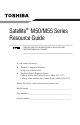 Toshiba Satellite M50-04N01N Resource Manual
