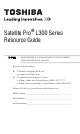 Toshiba Satellite Pro L300-EZ1004X Resource Manual
