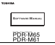 Toshiba PDR-M61 Software Manual