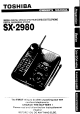 Toshiba SX-2980 Owner's Manual