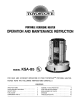 Toyostove KSA-85 Operation And Maintenance Instructions