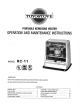Toyostove RC-11 Operating And Maintenance Instructions Manual