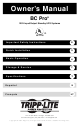 Tripp Lite BCPRO1400 Owner's Manual