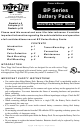 Tripp Lite BP12V81 Owner's Manual