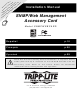 Tripp Lite SNMPWEBCARD Installation Manual