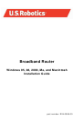 US Robotics USR8000 Installation Manual