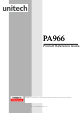 Unitech PA966 Product Reference Manual