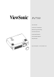 Viewsonic PJ750 User Manual